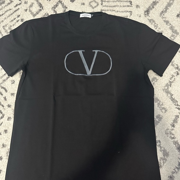 Valentino Black Tee with Logo - Picture 1 of 4